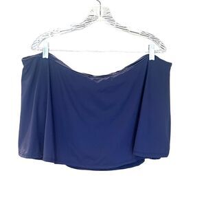 NWT Anne Cole Womans Swim Skirt - Tankini Bottom Navy Blue 22W